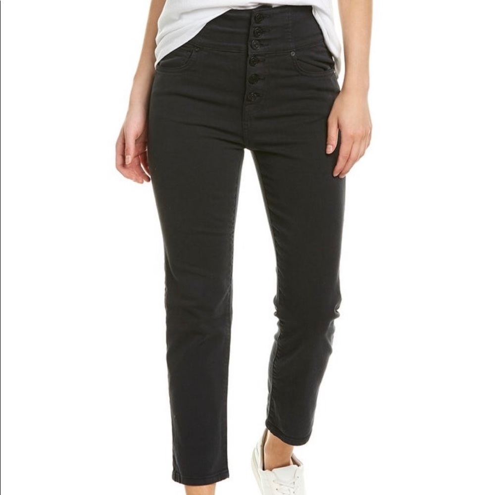 Joie Laurelle Caviar High Rise Buttons Front Jeans Size 32 NWT